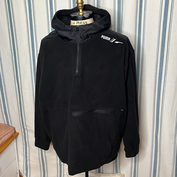 Puma Mens RadCal Polarfleece Half Zip Sweatshirt Casual Comfort Technology Black - Picture 2 of 14